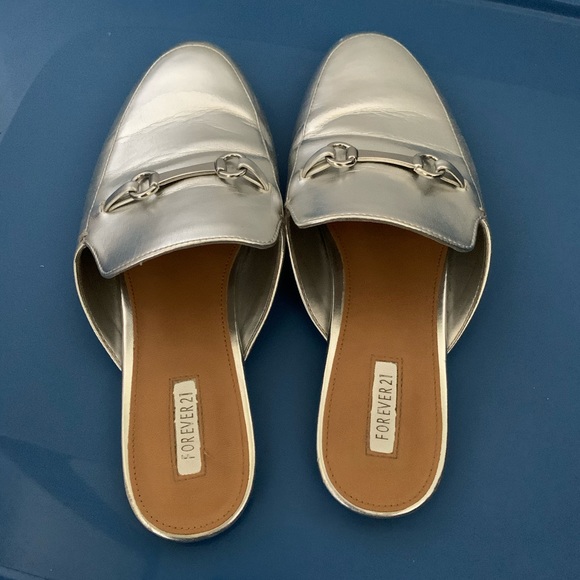 Silver Metallic Mules - Picture 2 of 3